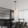DAKAFUL Industrial-Style Chandelier With Clear Raindrop Glass Shades,E12 Base Adjustable Height Pendant Light for Dining,Entryway - 3 of 4
