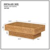 Coffee Table Center Table Accent Table Sofa Side Table with Faux Burl Wood Pattern Decal - ModernLuxe - 3 of 4