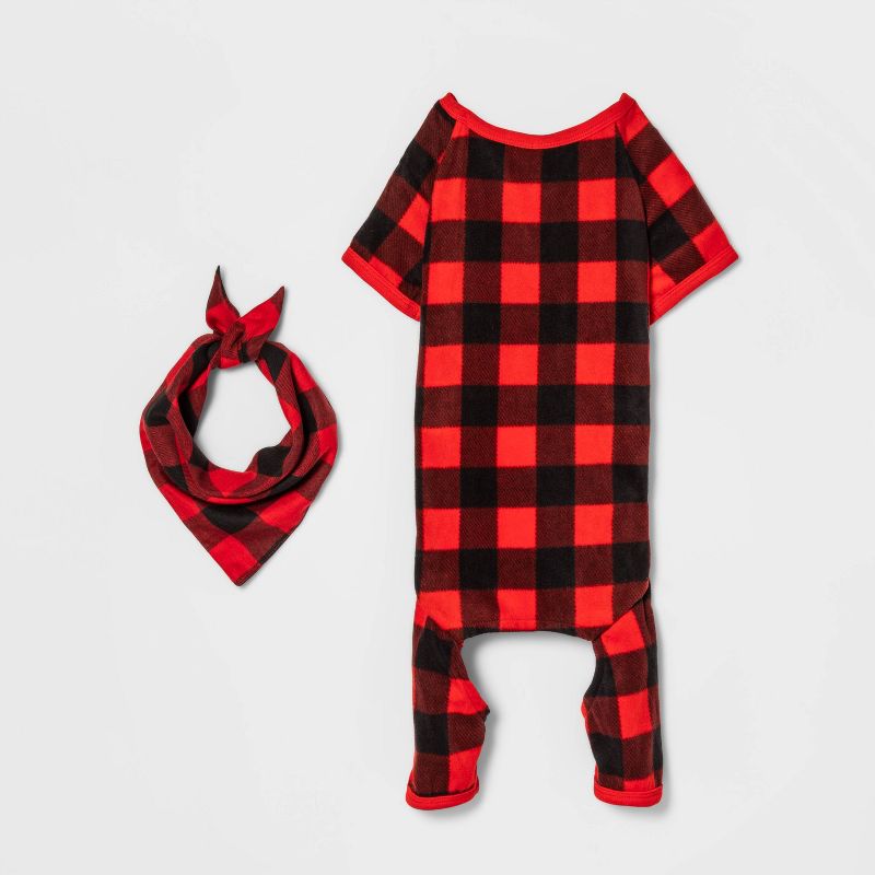 Buffalo Check Matching Family Dog Pajamas - Wondershop™ - Black/Red, 5 of 6