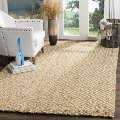 Ivory & Natural Hand-Woven Jute 4' x 6' Area Rug