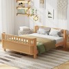 5 Inch Platform Beds,Pine Bed Frame,Full Bed With Rails,Brown Full Size Wood Platform Bed-Cuddlewood - 2 of 4