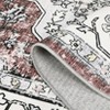 Vintage Washable Soft Area Rug, Low Pile Anti-Slip Stain Resistant Rug, Foldable Thin Floral Printed Distressed Carpet - 2 of 4