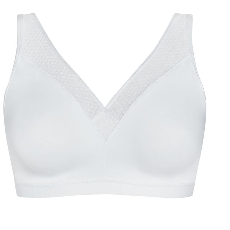 Women's Plus Size Cooling Wire Free Bra - white | AVENUE, 3 of 3