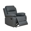 Bonrcea Leather Recliner Chair, Classic and Traditional Manual Recliner Chair with Overstuffed Arms and Back, Manual Single Sofa - 3 of 4