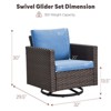 Outdoor Patio Swivel Chair Glider Chair with Removable Cushions for Porch - 2 of 4