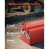 VEVOR Metal Tool Box, 14-inch, 2-Tier 3-Tray Portable Folding Tool Chest Organizer with Handle & Lock Hole, Powder Coated Steel, Red - 3 of 4