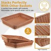 Aoibox 6 Pack Poly Wicker Bread Basket, Imitation Rattan Woven Tabletop Food Serving Basket for Vegetables, Restaurant, Hotel, Home Display - 3 of 4
