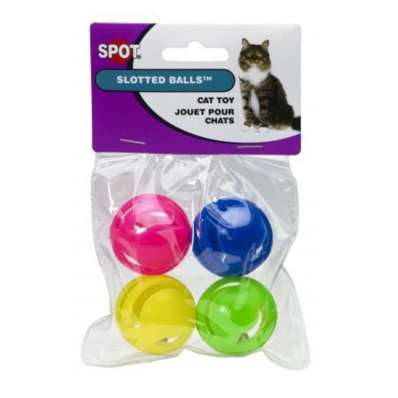 Spot Slotted Balls with Bells Inside Cat Toys - 4 Pack, 2 of 4