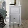 ORRD Solid Wood Nightstand, 2-Drawer End Table, White - 2 of 4