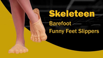 Skeleteen Funny Feet Slippers Jumbo Big Foot Realistic Costume