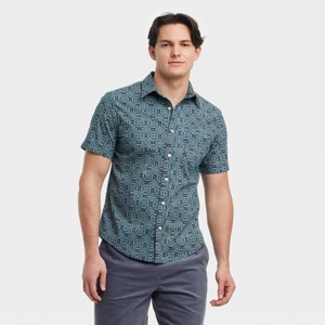 Men's Short Sleeve Poplin Shirt - Goodfellow & Co™ - 1 of 3