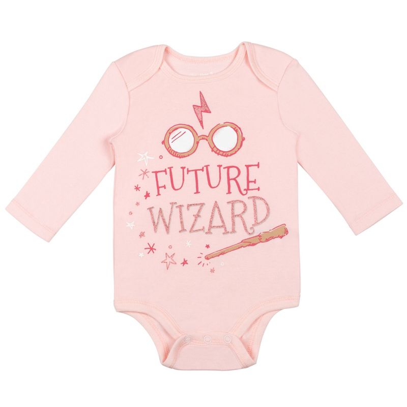 Harry Potter Hermione Baby Girls 3 Pack Bodysuits Newborn to Infant, 3 of 8
