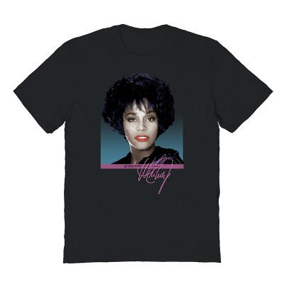 Whitney Houston Men's All The Man 1 Short Sleeve Graphic Cotton T-Shirt