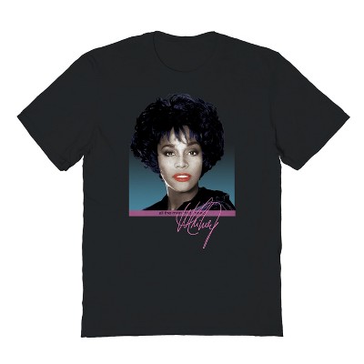 Whitney Houston Men's All The Man 1 Short Sleeve Graphic Cotton T-shirt ...