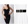 Elerevyo Women Faux Pearl Buckle Vintage Velvet Wide Cinch Belts Waistband for Dress 1 Pc - 4 of 4