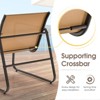 Tangkula 3PCS Conversation Set Outdoor Metal Chair & Table Tempered Glass Top Patio - 3 of 4