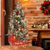 Christmas Tree with 85 Lights, Pre-Lit Artificial Mini Christmas Tree with 8 Mode Includes Red Berries & Sleigh Base for Front Door, Porch - 4 of 4