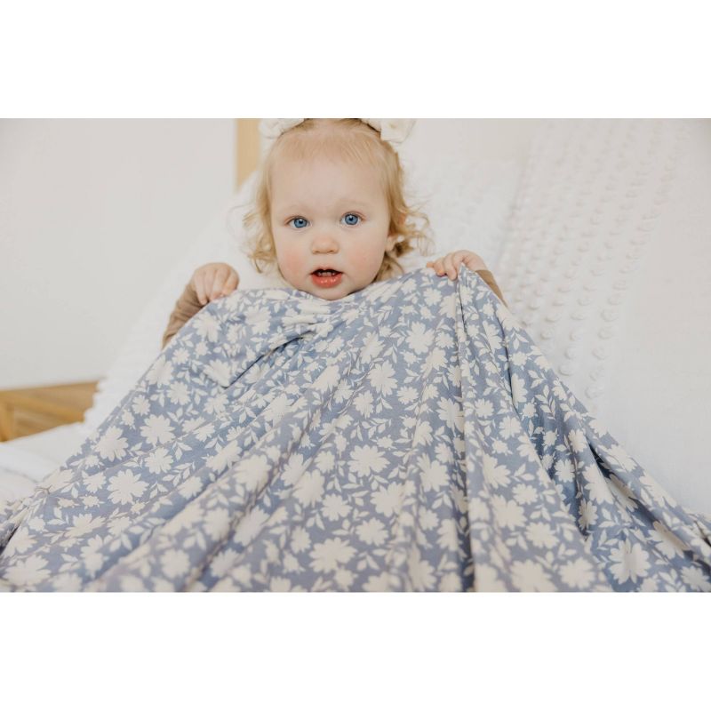 Copper Pearl Bloom Knit Swaddle Blanket, 5 of 9