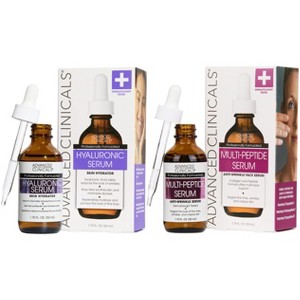 Advanced Clinicals Hyaluronic Acid Face Serum & Peptide Facial Serum Skin Care Bundle, Set of Two - 1 of 4