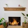 Barton 60" Floating Vintage Wood Fireplace Mantel Wall Shelf Beam, Vintage Ash - 3 of 4