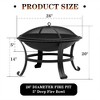 SUGIFT 26" Outdoor Fire Pits Wood Burning Steel Fire Pit - 3 of 4