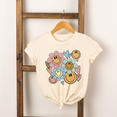 The Juniper Shop Flower Smiley Face Youth Short Sleeve Tee