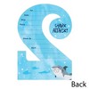 Big Dot of Happiness 2nd Birthday Shark Zone - Shaped Fill-in Invites - Jawsome Second Birthday Party Invitation Cards with Envelopes - Set of 12 - 3 of 4