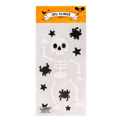 Gel Clings Skeleton with Spider - Bullseye's Playground™
