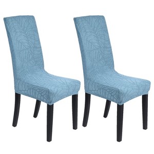 Unique Bargains Waterproof Jacquard Elastic Band Durable Dining Chair Slipcovers - 1 of 4