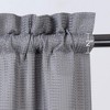 Kitchen Curtains 30 Inches Long White Window Curtains Waterproof Curtains for Bathroom Window Waffle Weave Textured Tier Curtains, 30"×30", Set of 2 - 2 of 4