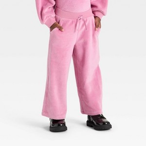 Toddler Girls' Velour Wide Leg Pants - Cat & Jack™ - 1 of 3