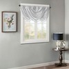 Faux Silk Embroidered Window Valance Grey 50x18" - 2 of 4