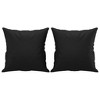 vidaXL Throw Pillows 2 pcs Black 15.7 in.x15.7 in. Faux Leather - 2 of 4