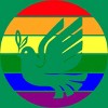 Design By CreativeHT Humans Dove Olive Branch Rainbow Pride By CreativeHT T-Shirt - 2 of 2