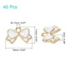 Unique Bargains Gold Plated DIY Necklace Flower Border Butterfly Charm Pendant 40 Pcs - 2 of 4