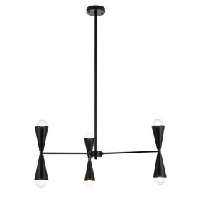 Elegant Lighting Cade 34 inch pendant in black - 1 of 4