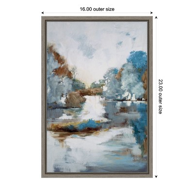 Amanti Art Finding Center Forest Creek by Mary Parker Buckley Canvas Wall Art Print Framed 16 x 23-in.