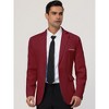 Lars Amadeus Men's Dress Slim Fit Single Breasted One Button Suit Sports Blazer - 2 of 4