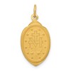 Black Bow Jewelry 14k Yellow Gold Miraculous Medal Charm or Pendant, 12 x 24mm - 3 of 4