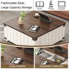Farmhouse Lift Top Coffee Table with Storage, Wood Coffee Table with Charging Station and USB Ports - 4 of 4