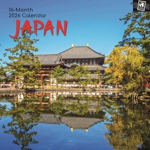 2026 Square Wall Calendar, Japan, 16-Month Passport Collection Theme with 180 Reminder Stickers (12x12 In) - 1 of 4