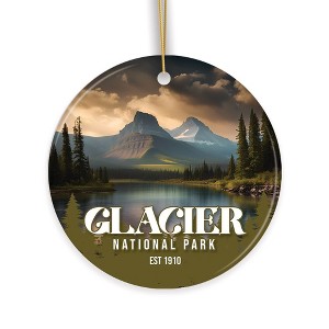 Glacier National Park Retro Ornament, Montana Souvenir and Travel Gift| OrnamentalyYou - 1 of 4