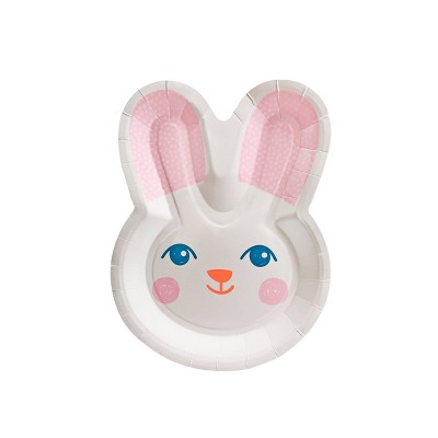 10ct Easter Bunny Shaped Paper Plates - Spritz™