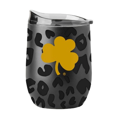 NCAA Notre Dame Fighting Irish 16oz Black Leopard Stainless Steel Wine Tumbler