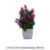 Unique Bargains Artificial Plants Lily Flower Bonsai Arrangement Plastic 3.74"x3.74"x10.63" 1 Pc - 3 of 4