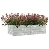 vidaXL Garden Raised Bed Silver Galvanized Steel 63 x 31.5 x 17.7 in - 3 of 4
