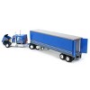 First Gear DCP 1/64 Blue Kenworth W900A 60" Flat Top Sleeper w/ 40ft Vintage Reefer Trailer 60-1688 - 4 of 4