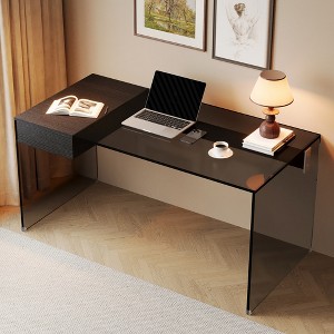 Luck Live 53.14-inch Tempered glass desk - 1 of 4