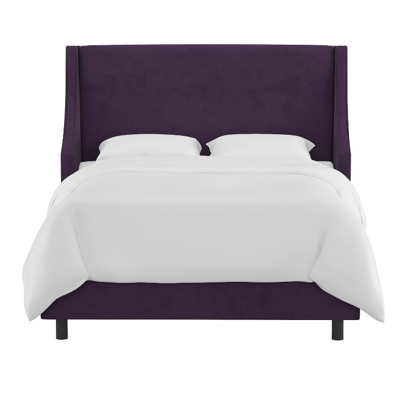 Skyline Furniture Dianna Swoop Arm Wingback Velvet Bed, 1 of 9