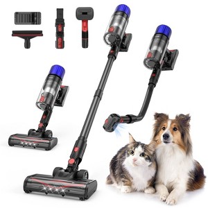 Teendow 500W Cordless Stick Vacuum Cleaner with Hose, for Carpet/Hard Floor, Brushless Motor, Rich Accessory, Gray - 1 of 4